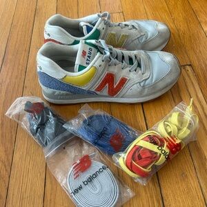 New Balance x Staud 574 Classic Rain Cloud, Size 7.5